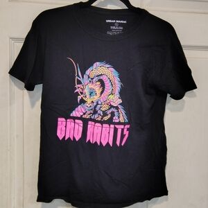 Urban Maniac Boys Black Graphic Tshirt Size L